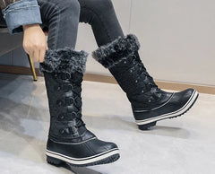 Women Snow Boots Thick Fur Non-slip Waterproof High Boots 