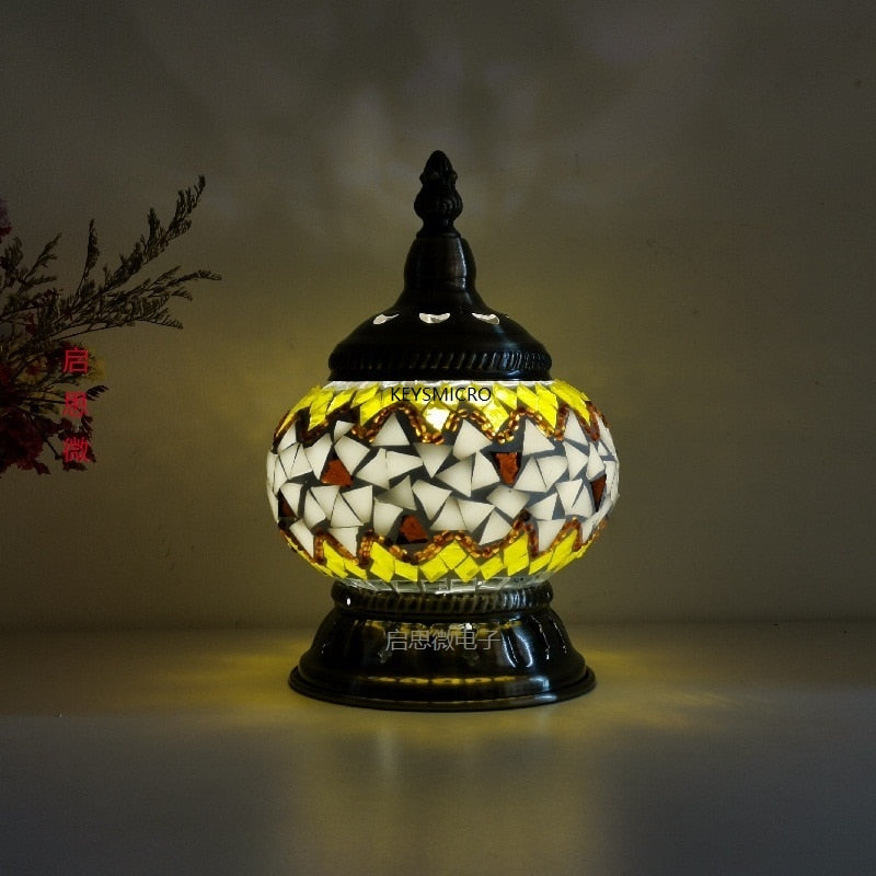 Mosaic Vintage Art Decorative Glass Table Lamp