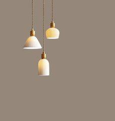 Ceramic Vintage Hanging Lamp Luminaire Lighting. Golden Atelier  3