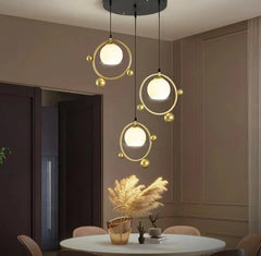 Three-head Copper Ceiling Lighting Fixture Creative Chandelier