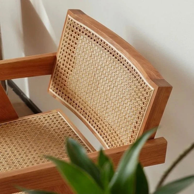 Rattan Wooden Minimalist Dining Chair