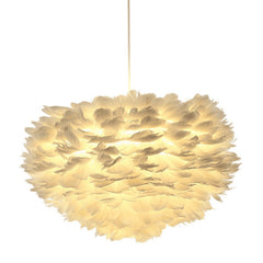 Hand Knitted Feather Pendant Lamp Warm Chandelier