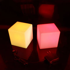 ABS Matte D10cm Light Up 7 Colors Changing LED Cube Stool
