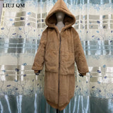 Oversized Parka Long Faux Fur Jacket Hoodies Loose Winter Coat