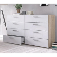 Solid Wood Gloss Finish Easy Assembly Cabinet Storage