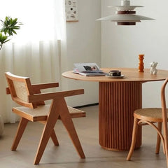 Rattan Wooden Minimalist Dining Chair