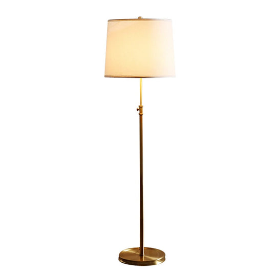 Brass White Shade  E27 Adjustable Floor Lamp