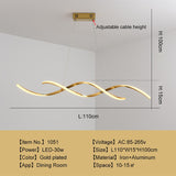 Modern led hanging pendant lamp fixture Chrome/Gold Plated finished