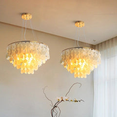 Gold Chrome Metal LED Hanging Light Chandelier