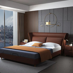 Leather Master Bedroom 1.5 M 1.8 M Double Bed