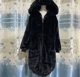 Oversiz Parka Long Faux Fur Jacket Hoodies Loose Winter Coat