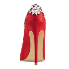 Pointed Toe Diamond Stiletto Heels