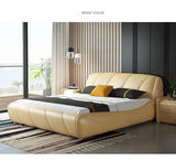 Modern Cow Leather Bed Soft Beds Unique Designer Furniture