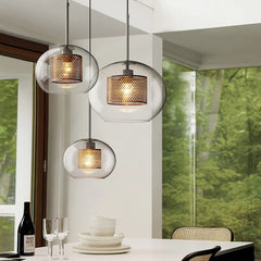 Glass Ball LED Pendant Light Creative Hanging Lamp . Golden Atelier 1