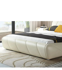 Modern Cow Leather Bed Soft Beds Unique Designer Furniture