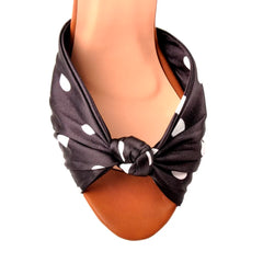 Polka Dot Platform Wedge Sandals