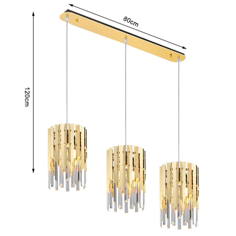 Round Gold k9 Crystal Led Chandelier for Indoor Lighting