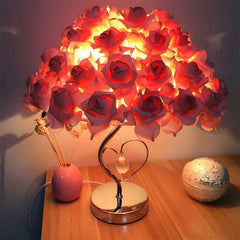 Modern Table Desk Lamp Creative Roses Flower Light