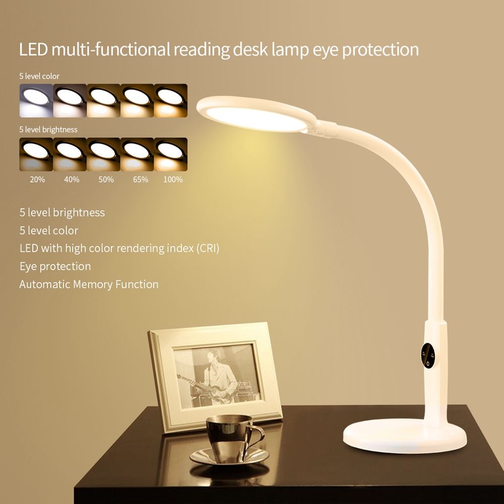 Gooseneck Foldable Eye Protection LED Study Lamp