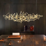 Post-modern light luxury LED Iron Art Tree Chandelier