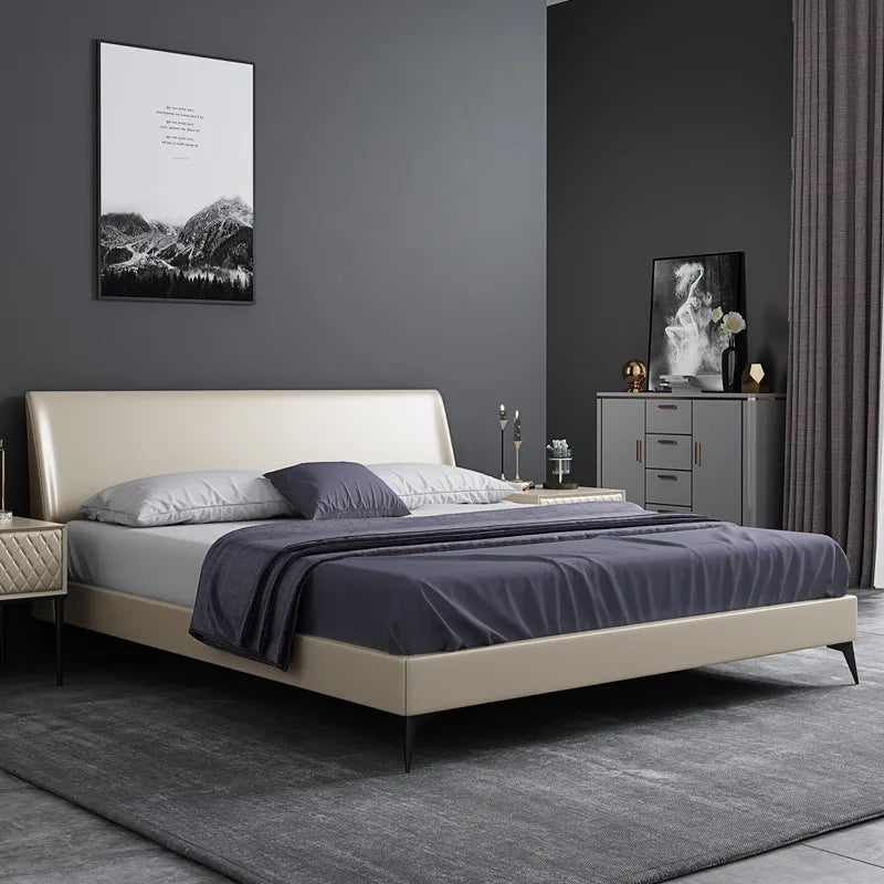 Master 1.8M Leather Double Bed Light Soft Modern Bed