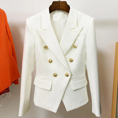 Double Breasted Lion Button Blazer