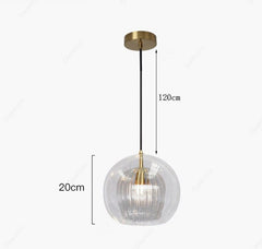 Glass Led Pendant Light Modern Hanging Lighting Fixture