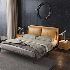  1.8 M Master Bedroom Double Bed Small-Sized PU Leather Bed