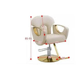 Barbar Chair Hydraulic Tilting Salon Chair Golden Metal Furniture