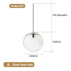 Glass Ball Pendant Hanging Lamps For Ceiling