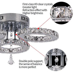 "Golden Atelier energy-efficient ceiling light with rings"

