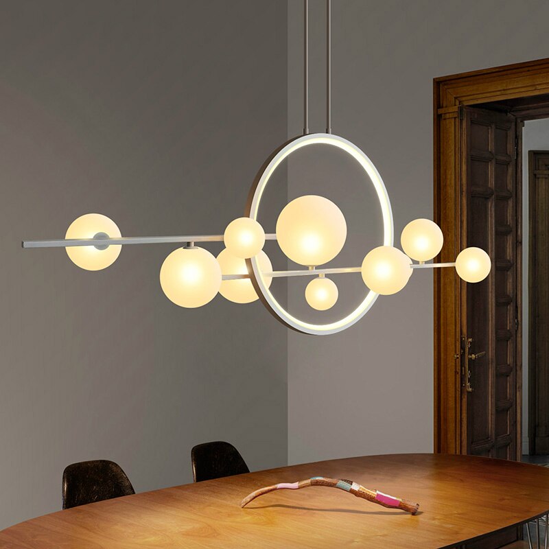 Modern Glass Ball LED Hanging Lamp For Ceiling Home Decoration