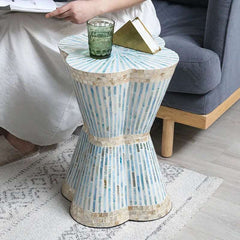 All Natural Shell Side Table Creativity Bedside Decorative Stool