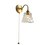 Modern Glass LED Bathroom Mirror Light Pull Chain Switch