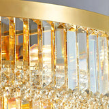 Round Gold Multilayer Crystal Ceiling Chandelier