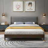 1.8m Double Ash Wood Bed Simple Soft Backrest Soild Wood Bed