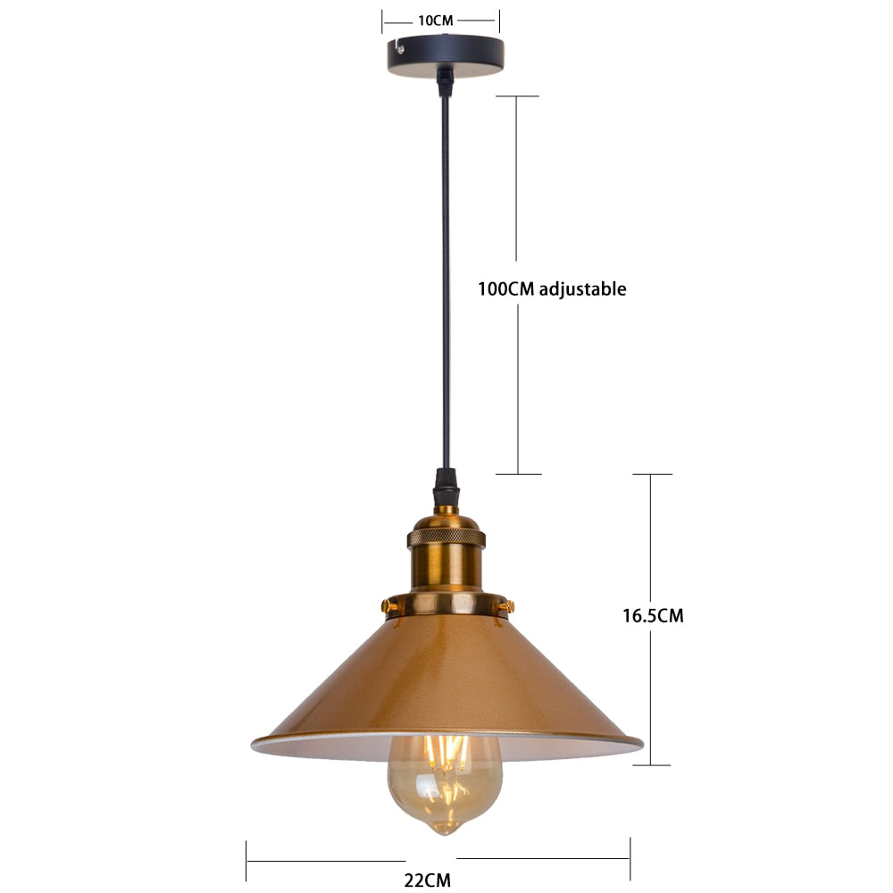 Vintage Pendant Retro Hanging Lamp Lampshade Home Lighting E27