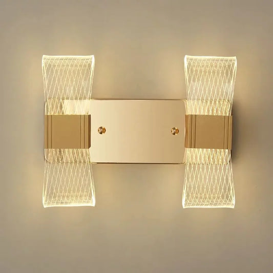 LED Gold Wall Sconce Acrylic Indoor Home Decor Light