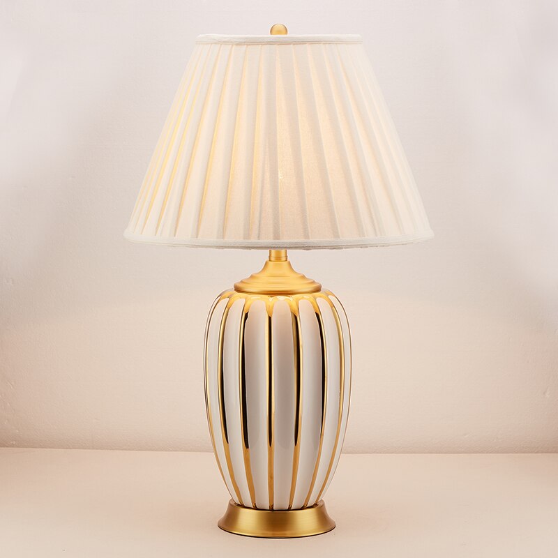 Modern Ceramic Golen Bedside Table Lamp