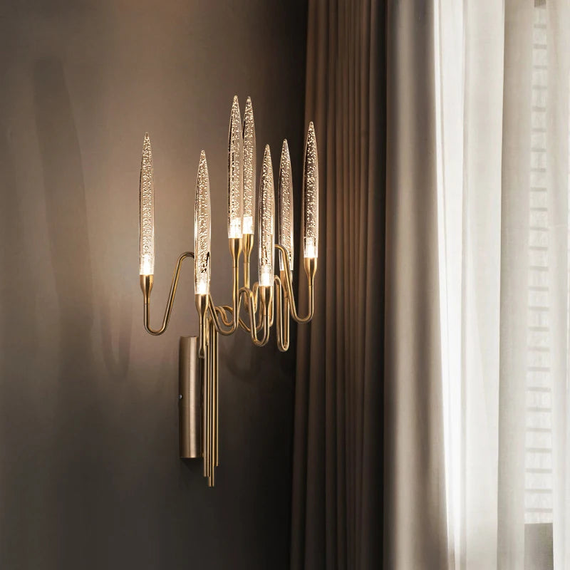 2024Modern Personality Luxury Wall Sconce Wall Lamp Bedroom / Dinning Room Light Fixture Bedroom Decoration Golden Atelier