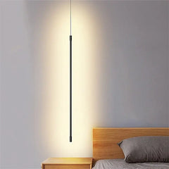 Illuminating Minimalist Line Strip Pendant Lights - Golden Atelier