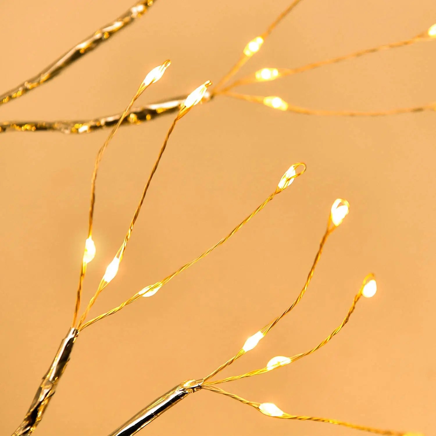 LED Copper Wire Christmas Tree Night Light for Home Decoration - Golden Atelier