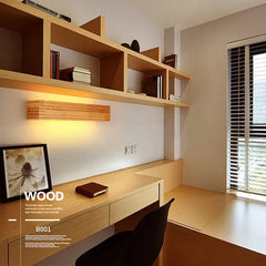 LED Oak Wooden Wall Lamps for Bedroom and Bathroom - Golden Atelier