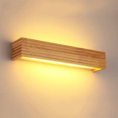 LED Oak Wooden Wall Lamps for Bedroom and Bathroom - Golden Atelier