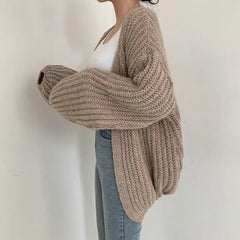 Women Sweater Loose Full Lantern Sleeved - Golden Atelier