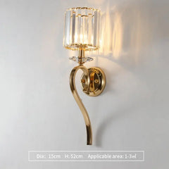 Luxury Copper Glass Wall Lamp LED Nordic Sconce - Golden Atelier