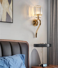 Luxury Copper Glass Wall Lamp LED Nordic Sconce - Golden Atelier