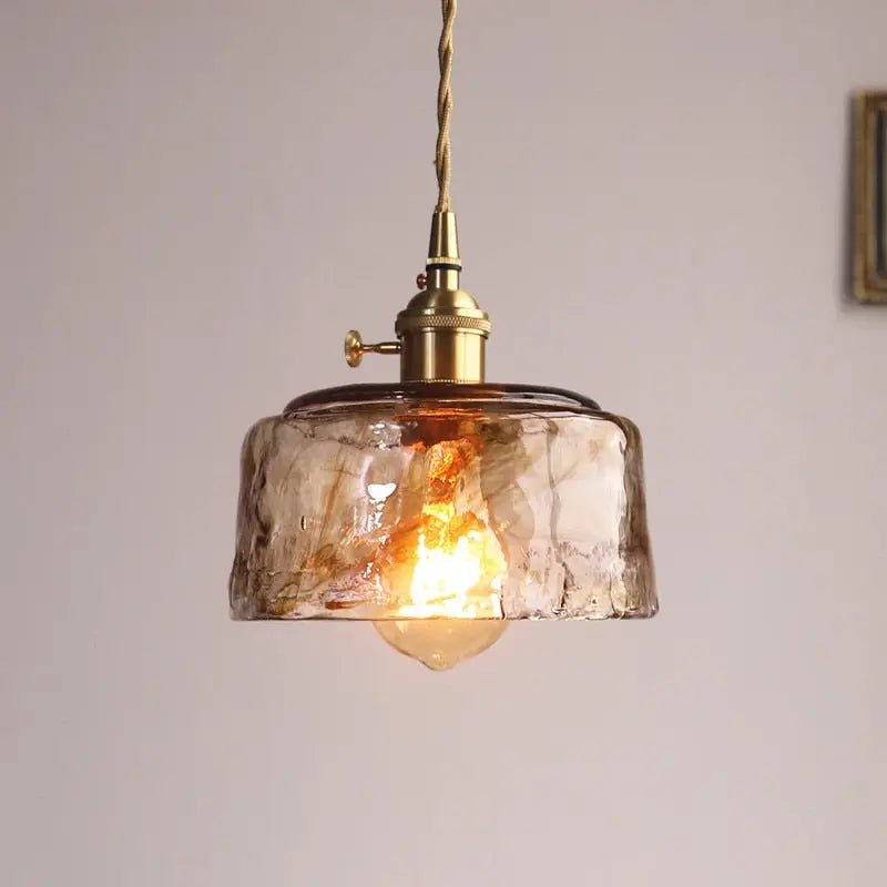 Modern Brass Glass Pendant Hanging Lamps For Ceiling - Golden Atelier