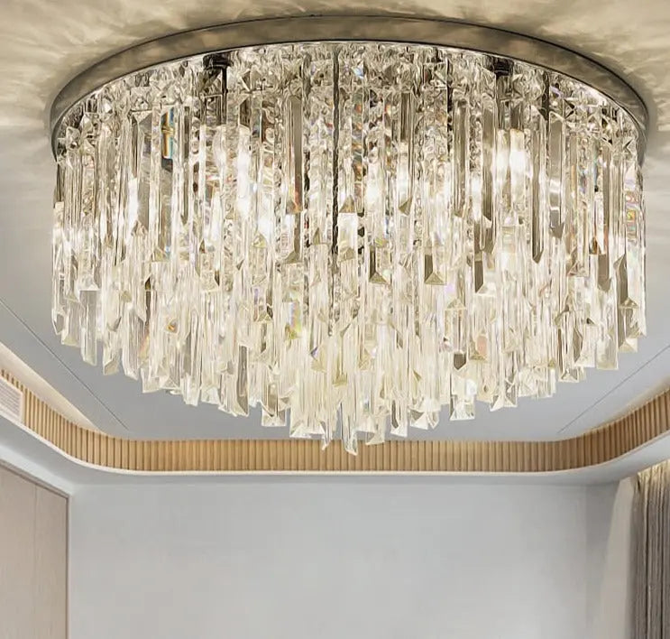 Modern Crystal LED Ceiling Lights - Golden Atelier