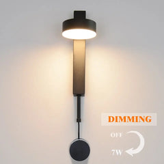 Modern Dimmable LED Wall Lamp - Adjustable 7W 9W Black - Golden Atelier